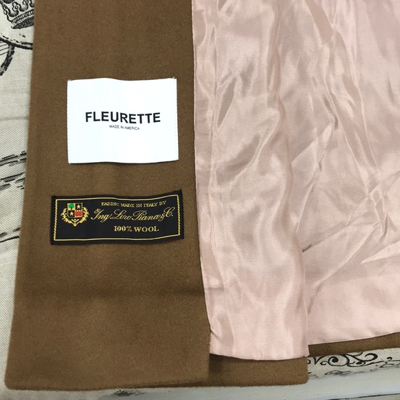 🎁 Fleurette Stand Collar Wool Car Coat - Picture 9 of 12